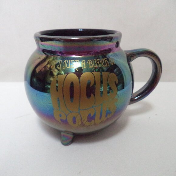 Disney Other - Disney Hocus Pocus Iridescent Cauldron Mug Cup footed 12 ounces NEW NWT